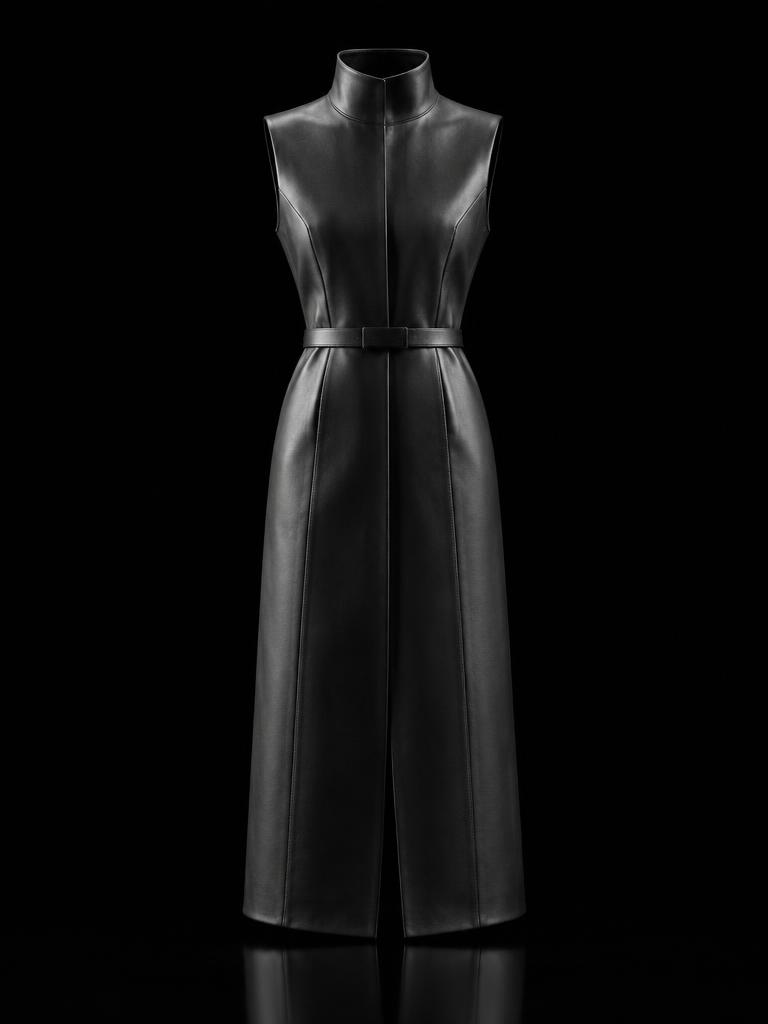 Vacuum Line Leather Vest